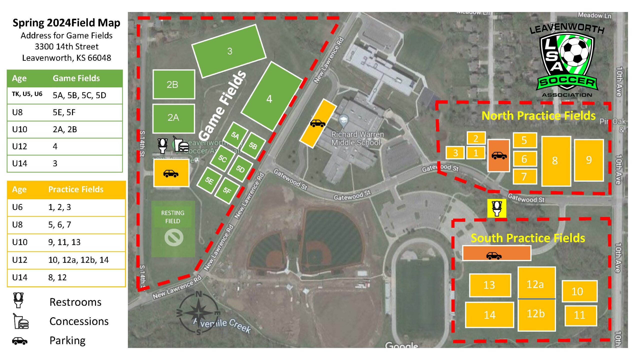 2024 Fall Field Map